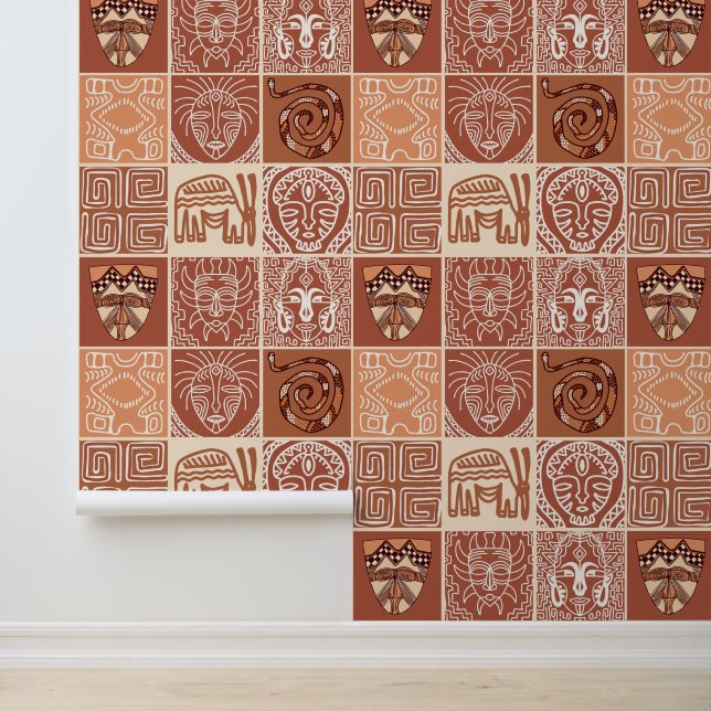 tiled African style themed Wallpaper (Application)