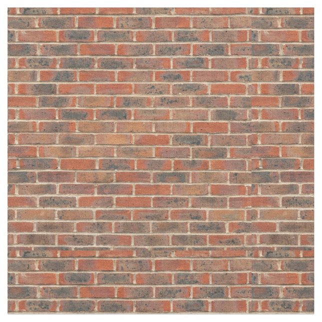 Tiled Brick Wall Urban Texture Pattern Fabric (Close Up)