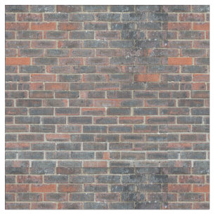 Tiled Brick Wall Urban Texture Pattern Fabric