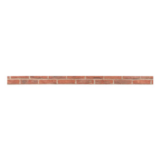 Tiled Brick Wall Urban Texture Pattern Satin Ribbon