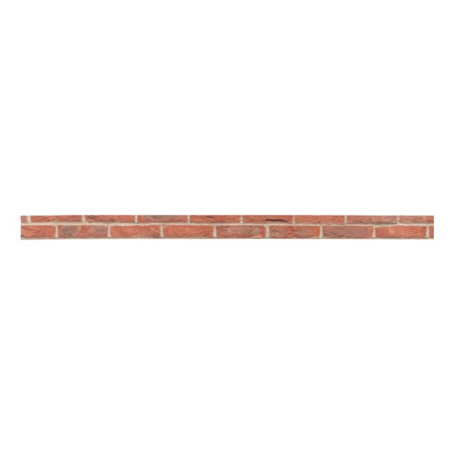Tiled Brick Wall Urban Texture Pattern Satin Ribbon (Front)