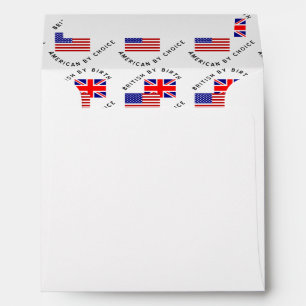 Tiled British by Birth American by Choice Envelopes