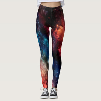Tiled Colourful Galaxy Leggings