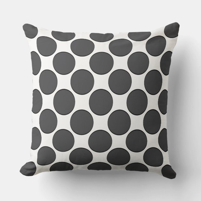 Tiled DarkGrey Dots Cushion (Front)