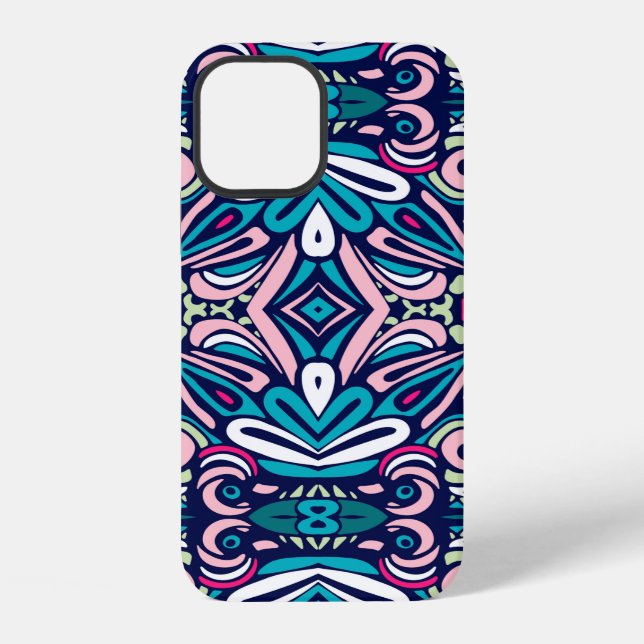 Tiled ethnic pattern. Abstract geometric mosaic vi iPhone Case (Back)