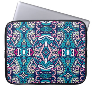 Tiled ethnic pattern. Abstract geometric mosaic vi Laptop Sleeve