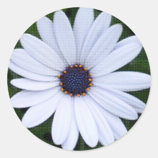 Tiled Flower Classic Round Sticker
