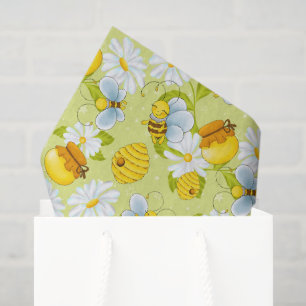 Tiled honey bee pattern party tissue paper