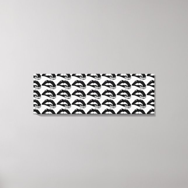 Tiled Lip Art Canvas Print (Front)