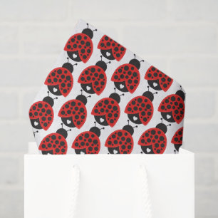 Tiled Little ladybug girls party tissue Tissue Paper