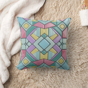 tiled pastel cushion