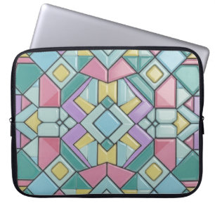 tiled pastel laptop sleeve