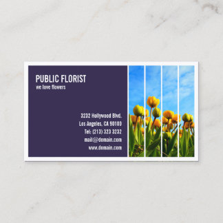 Tiled Photograph Florist Flower Shop Business Card