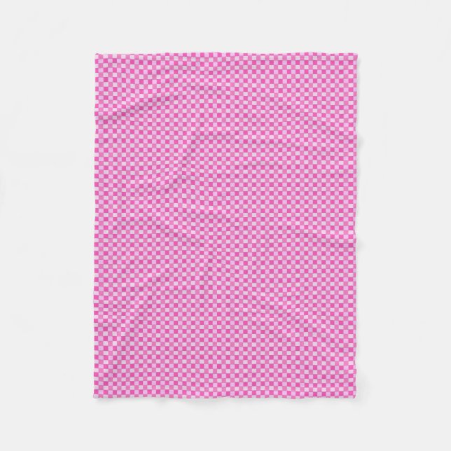 Tiled Pink Woven Pattern Fleece Blanket (Front)