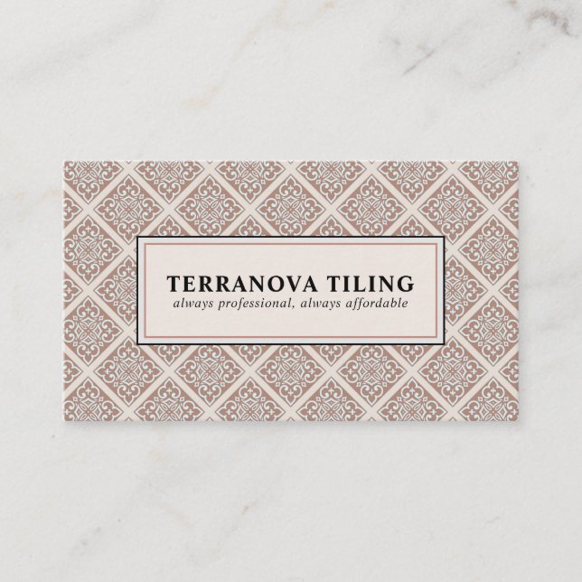 Tiler Tiling geometric Pattern  Square Business Ca Card (Front)