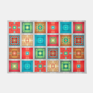 tiles pattern background colourful doormat