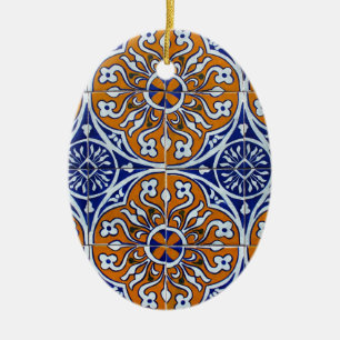 Tiles, Portuguese Tiles Ceramic Tree Decoration