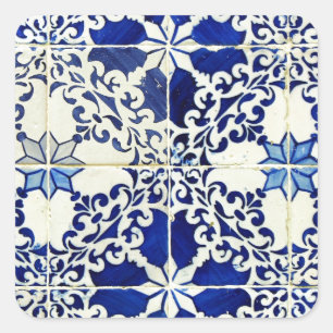 Tiles, Portuguese Tiles Square Sticker