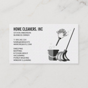 Tiling Background Cleaning Supplies Business Card