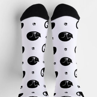 Tiling Cats Pattern Crew Socks – Adorable cats