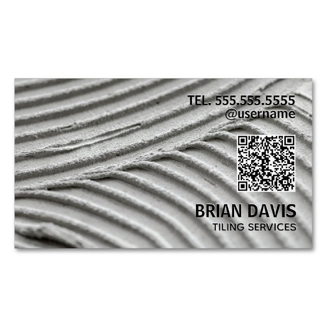 Tiling Services Tiler Custom QR Magnetic Business Card (Front)