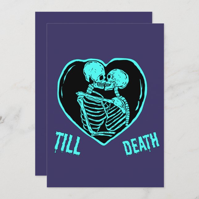 Till Deah Emo Goth Vlanetine's Day Holiday Card (Front/Back)