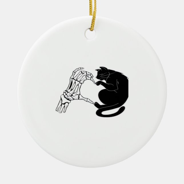 Till Death Cats Do Us Part Classic Ceramic Tree Decoration (Front)