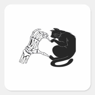 Till Death Cats Do Us Part Classic Square Sticker