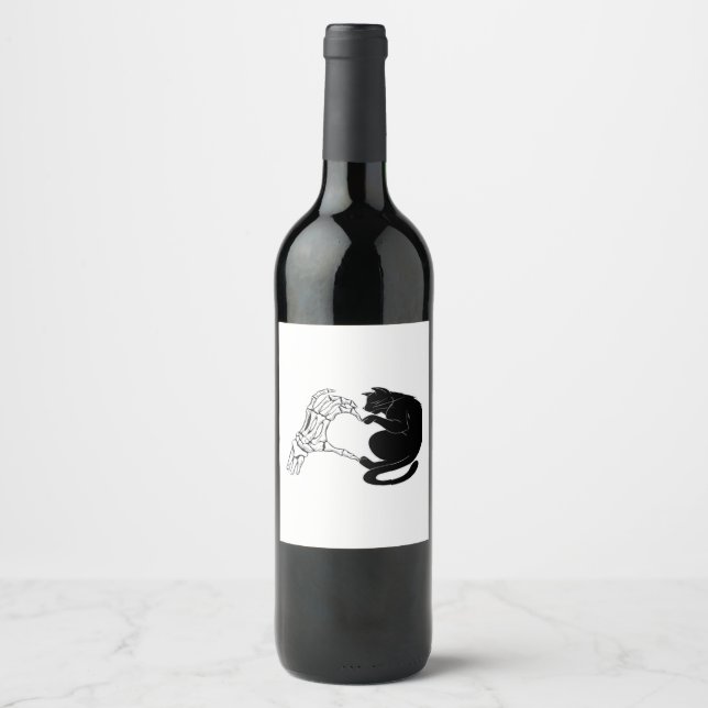 Till Death Cats Do Us Part Classic Wine Label (Front)