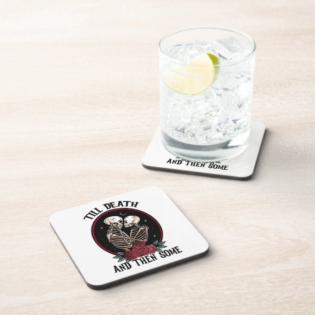 'Till Death Cork-Backed Coasters (Right Side)