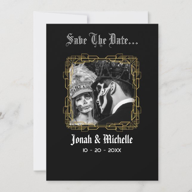 Till Death Dia De Los Muertos Save the Date (Front)
