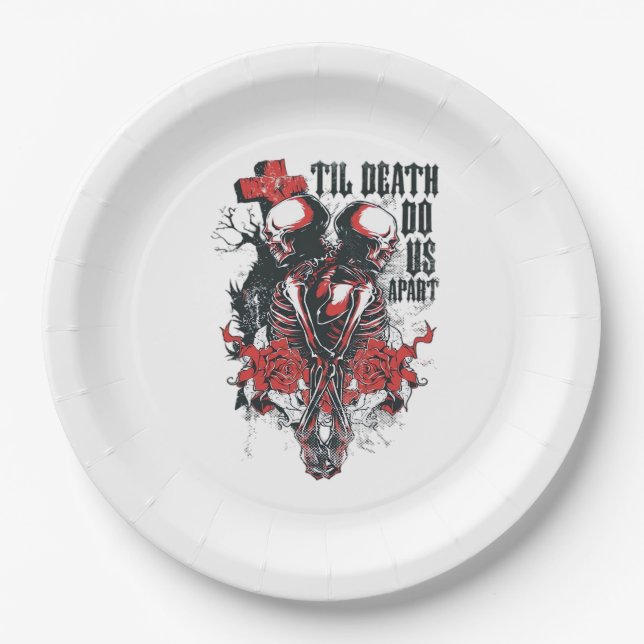 Till Death Do Us Apart  Paper Plate (Front)