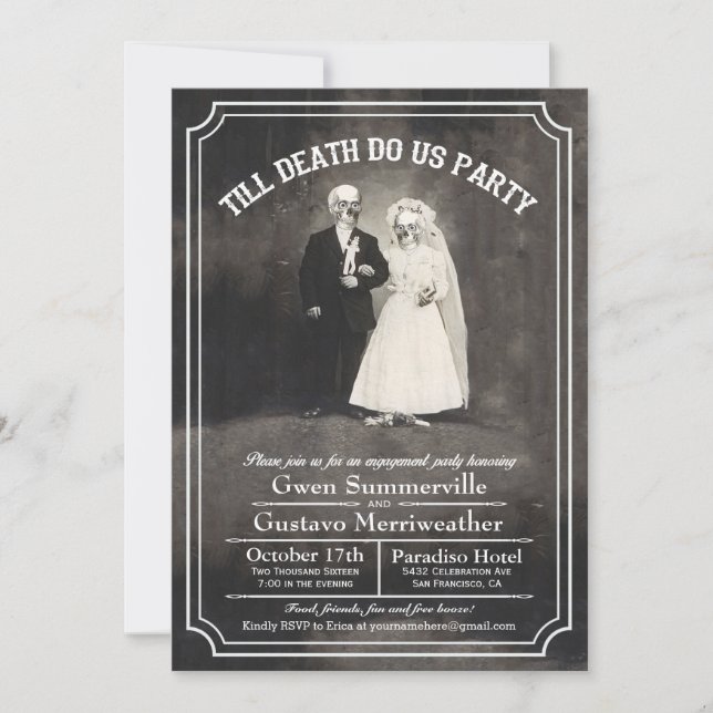Till Death Do Us Engagement Party Invitations (Front)