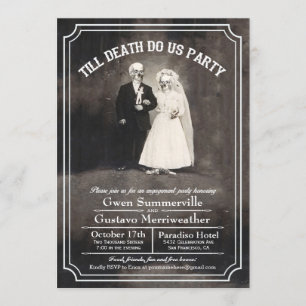 Till Death Do Us Engagement Party Invitations
