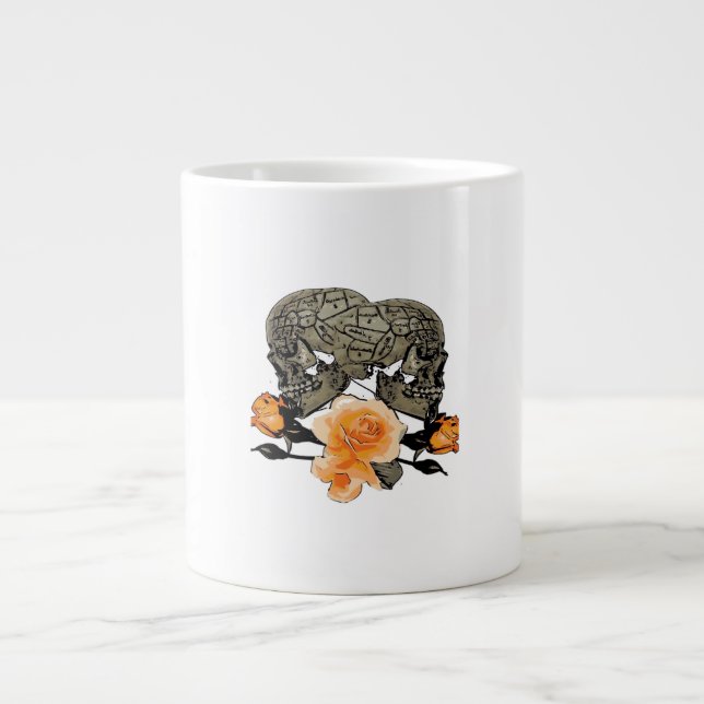 Till Death Do Us Funny Design For Halloween Large Coffee Mug (Front)
