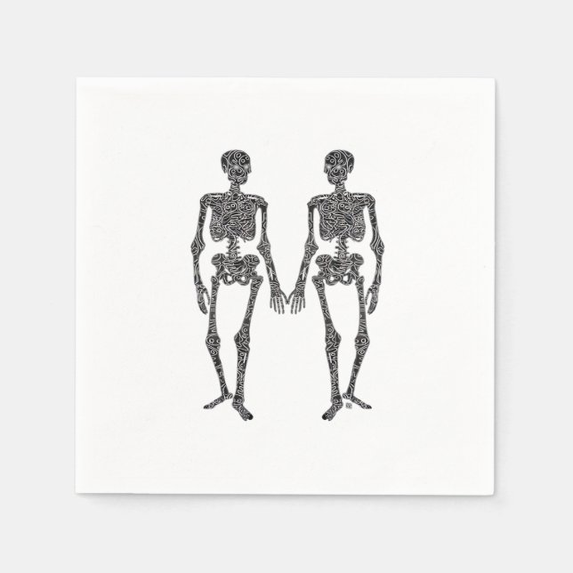 Till Death Do Us Part 2 Skeletons Classic Napkin (Front)