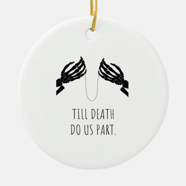 Till Death Do Us Part Boxy Ceramic Tree Decoration (Front)