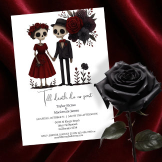 Till death do us part Bride and Groom Invitation
