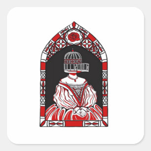 Till Death Do Us Part Caged Bird Classic Square Sticker