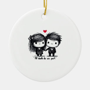 Till Death Do Us Part Classic – Autumn Love Story Ceramic Tree Decoration