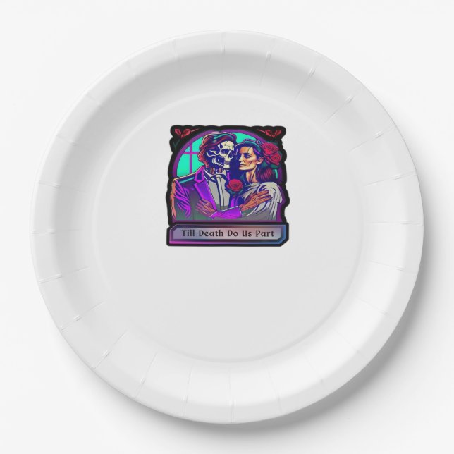 Till Death Do Us Part Classic – Basic Aesthetic Paper Plate (Front)