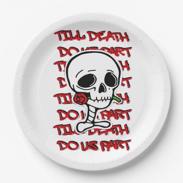 Till Death Do Us Part Classic – Basic Halloween De Paper Plate (Front)
