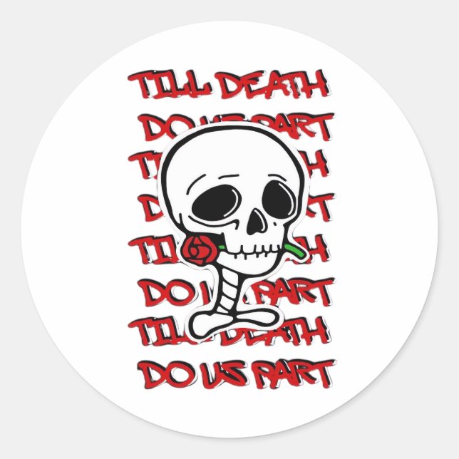 Till Death Do Us Part Classic – Basic Halloween De Round Sticker (Front)