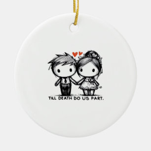Till Death Do Us Part Classic – Gothic Romance Des Ceramic Tree Decoration