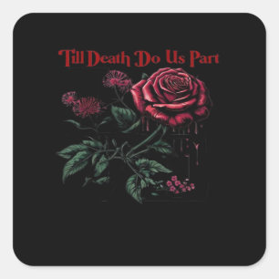 Till Death Do Us Part Classic – Love Design Square Sticker