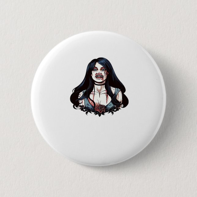 Till Death Do Us Part Classic – Skeleton Couple  6 Cm Round Badge (Front)