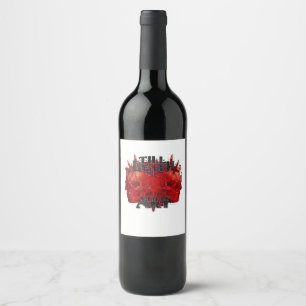 Till Death Do Us Part Classic – Skeleton Slogan Wine Label
