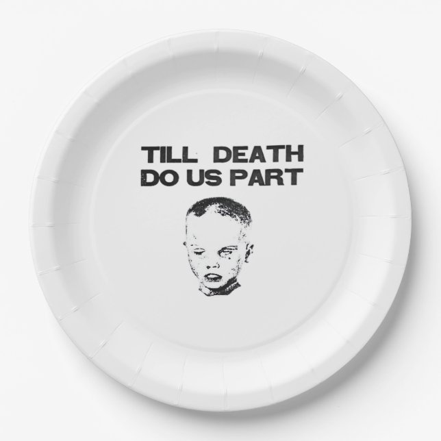 Till Death Do Us Part Classic Sloth Paper Plate (Front)