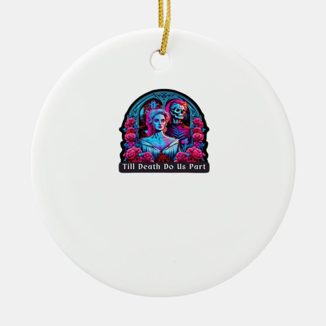 Till Death Do Us Part Classic – Sloth & Soulmate Ceramic Tree Decoration (Front)