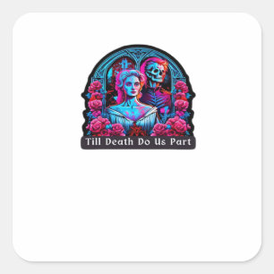 Till Death Do Us Part Classic – Sloth & Soulmate Square Sticker